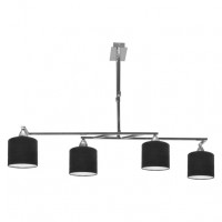 Distribuidor - Lâmpadas Diversas | Lâmpadas Modernas | LAMPARA EDEOSA 4XE14 CROMO/NEGRO REGX92X43 CM Ref: 200654052